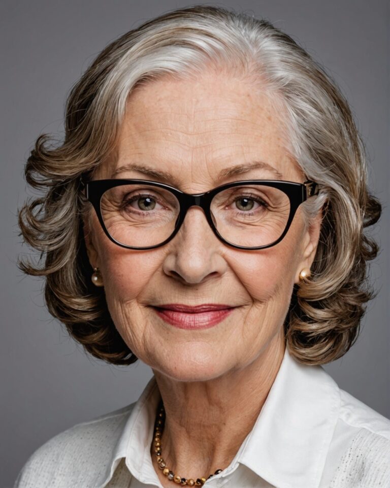 20 Popular Hairstyles for Women Over 70 with Glasses