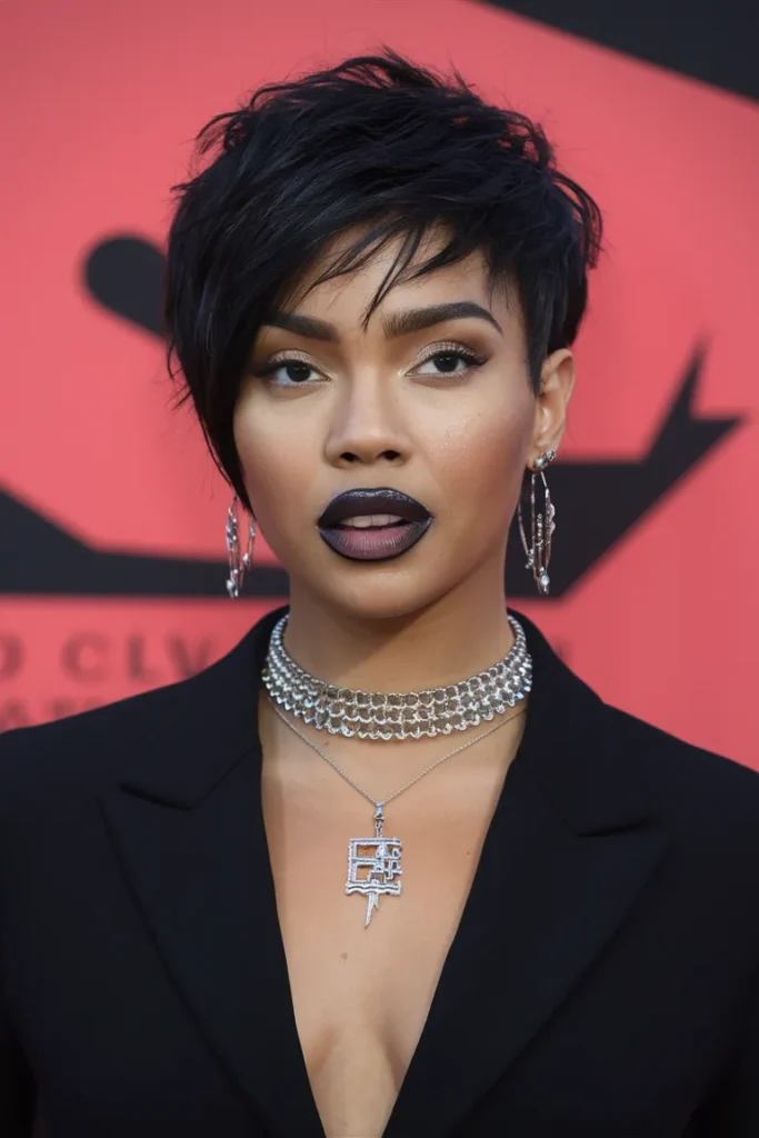 Edgy Pixie Cuts for Black Women with Attitude