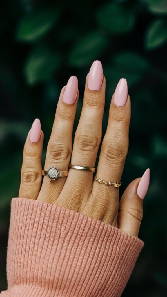 Matte Pink Nails