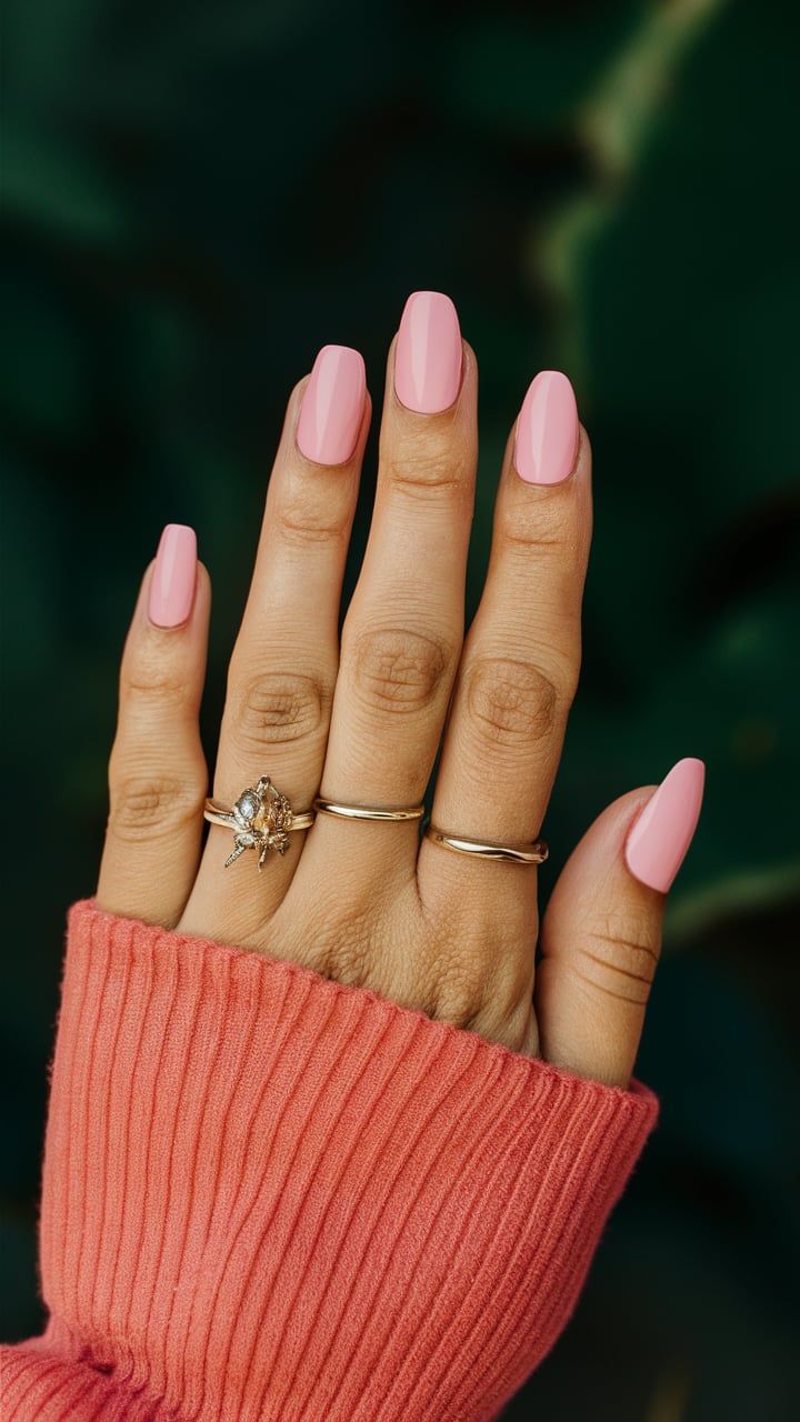 Summer Pink nails