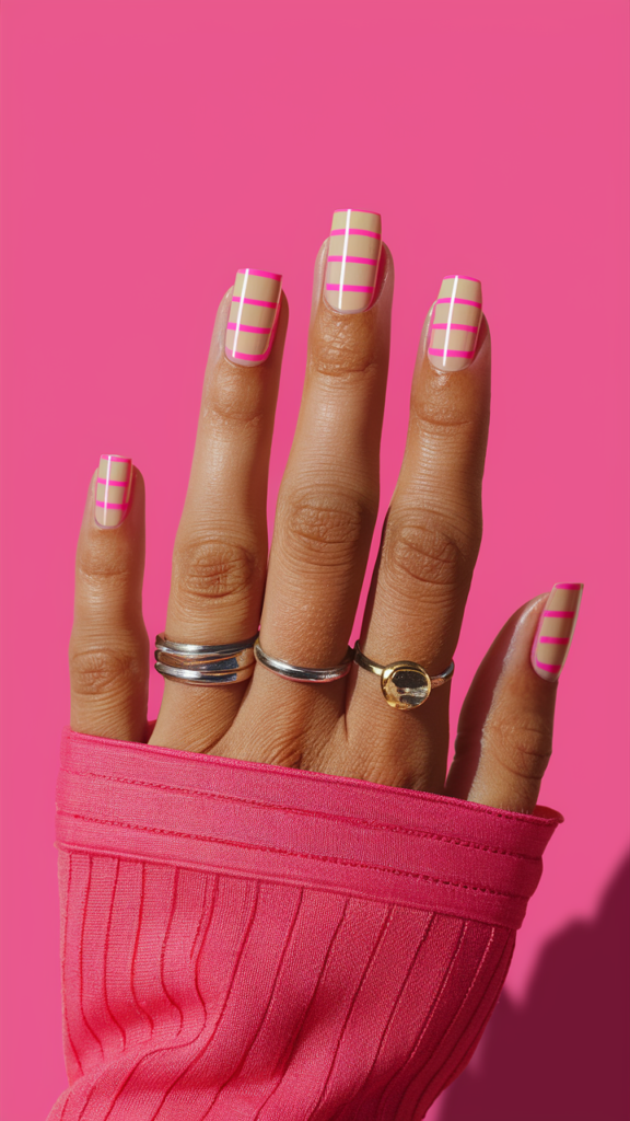 Pink Neon Stripes