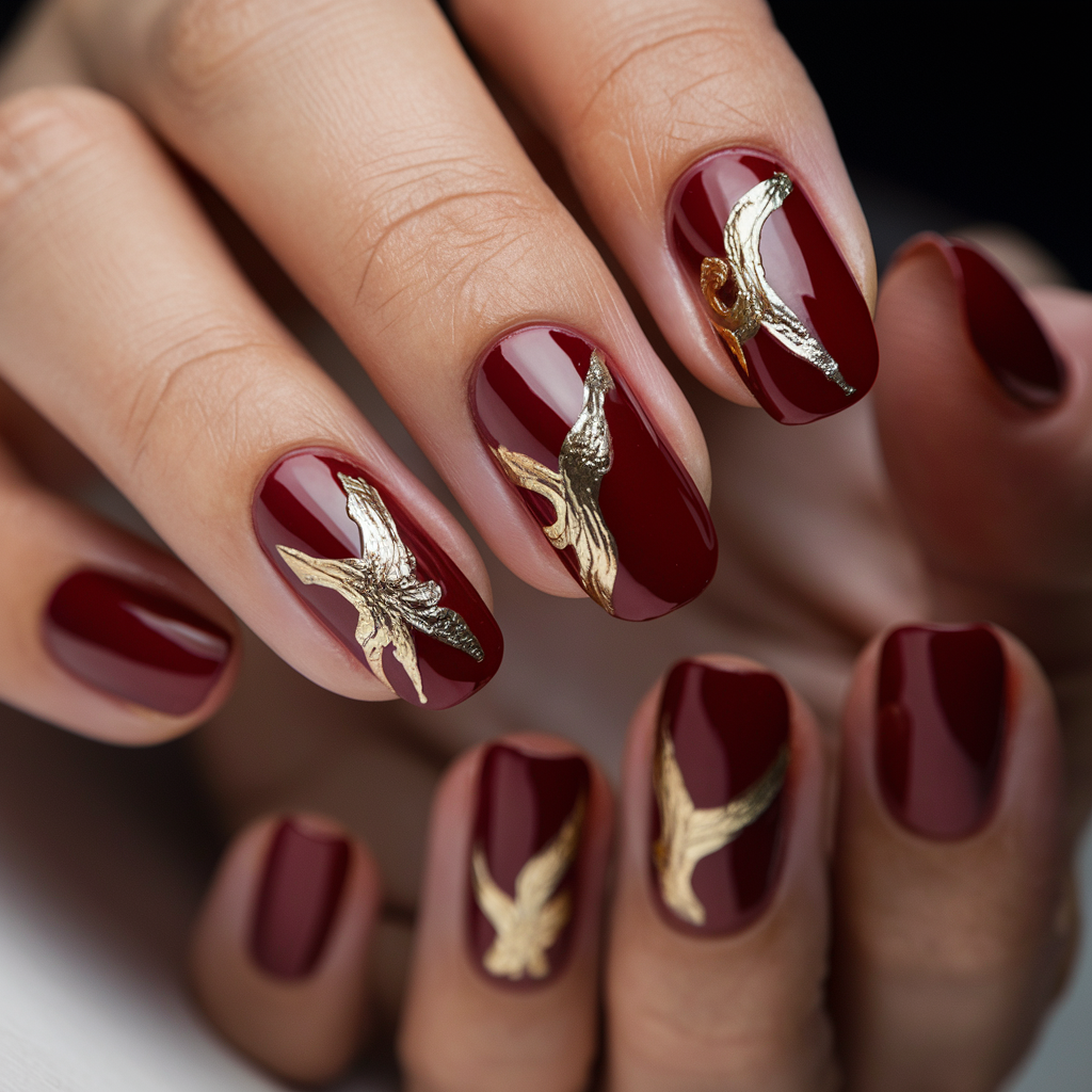 Red and Gold Foil