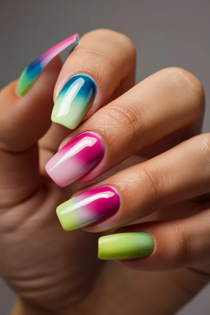 Vibrant Neon Ombre