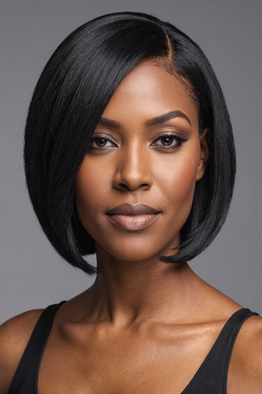 Asymmetrical Bob With Longer Layers