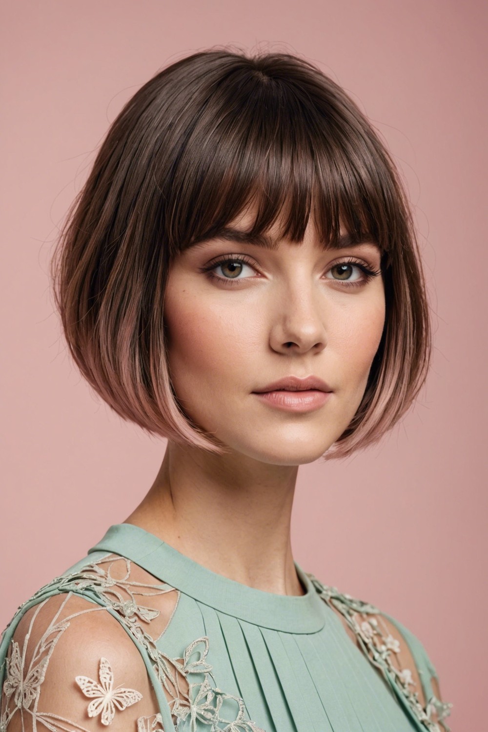 Butterfly Bobs with Bangs