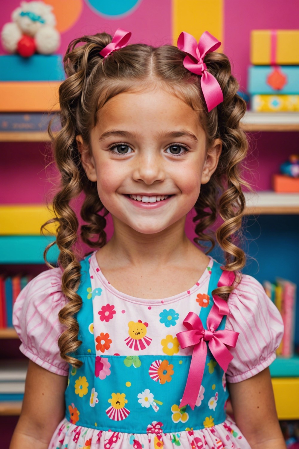 Classic Pigtails with Ribbons