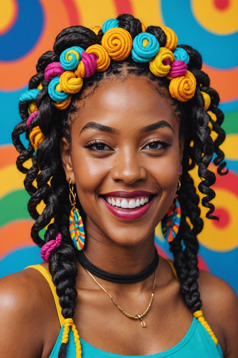 Colorful Braided Bantu Knots