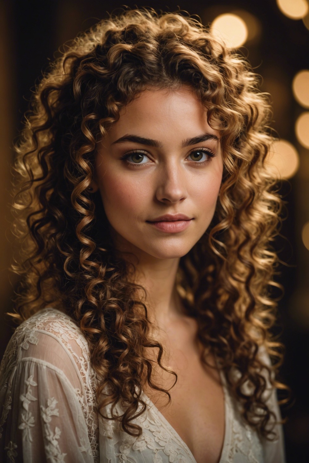 Curly Half-Up Hairstyles for a Romantic Look