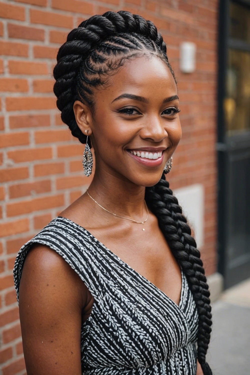 Fishtail Braids with Cornrows