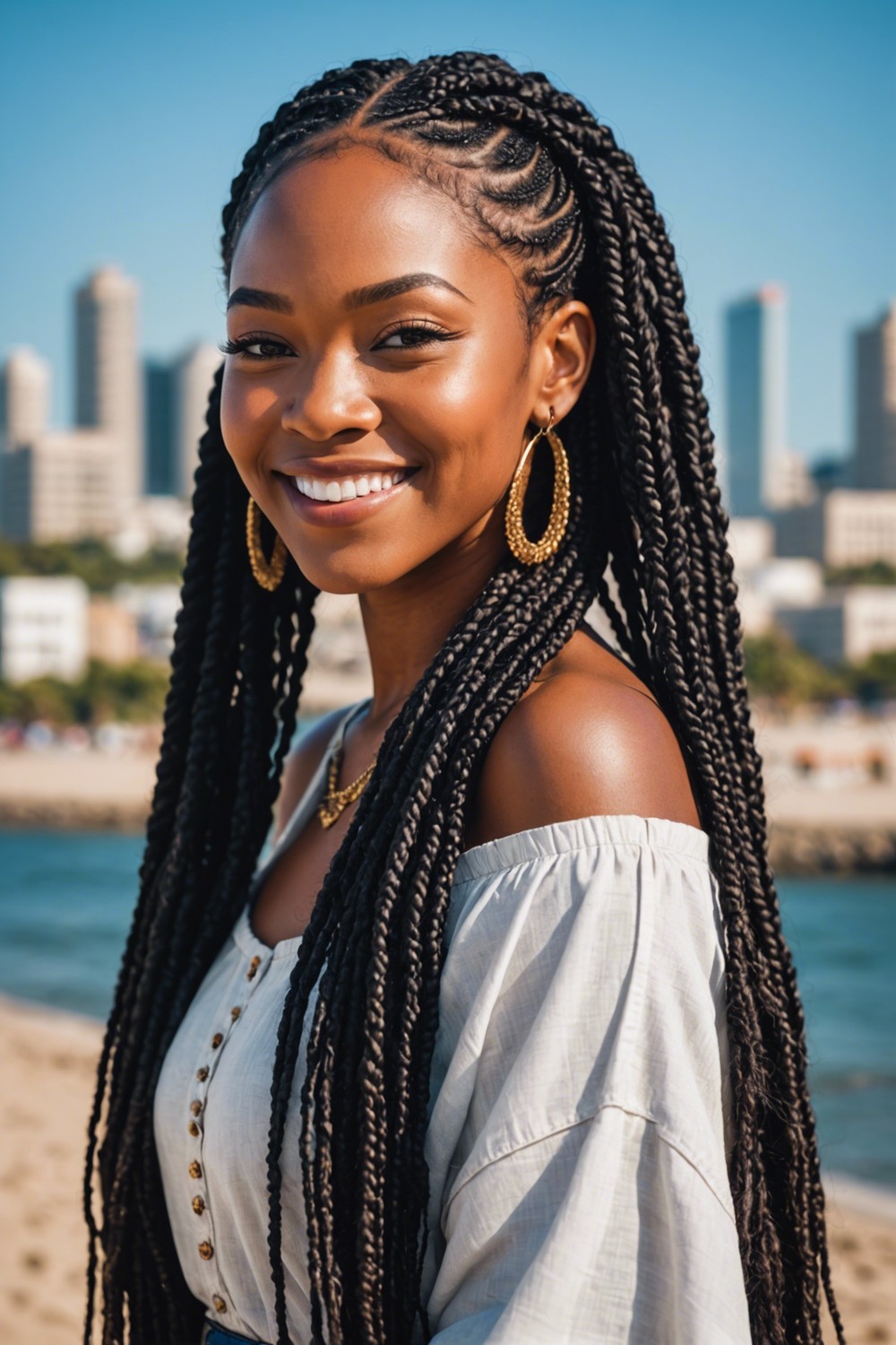 Fulani Braids with Extensions