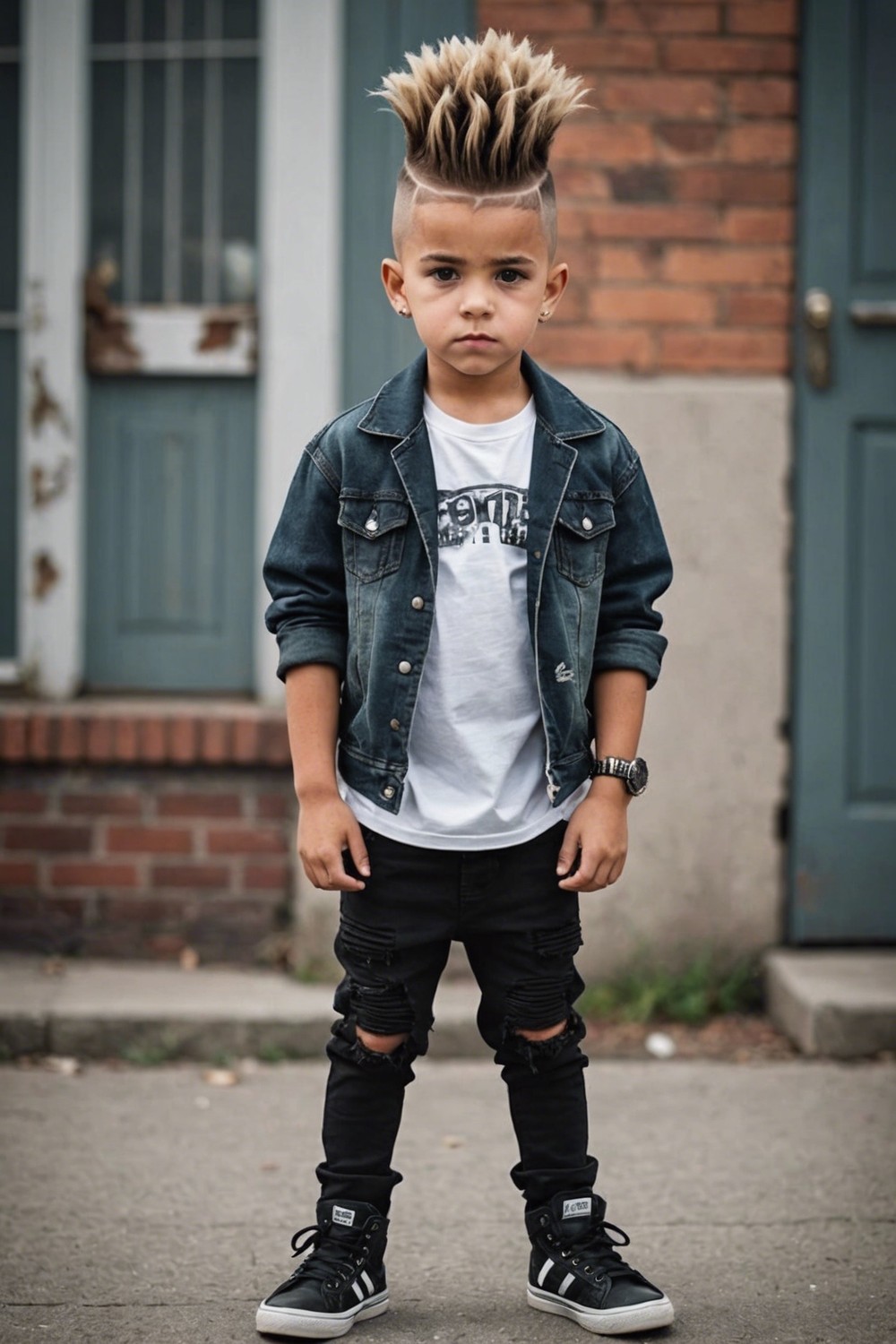 High-Top Fade Faded Mohawk with Cornrows