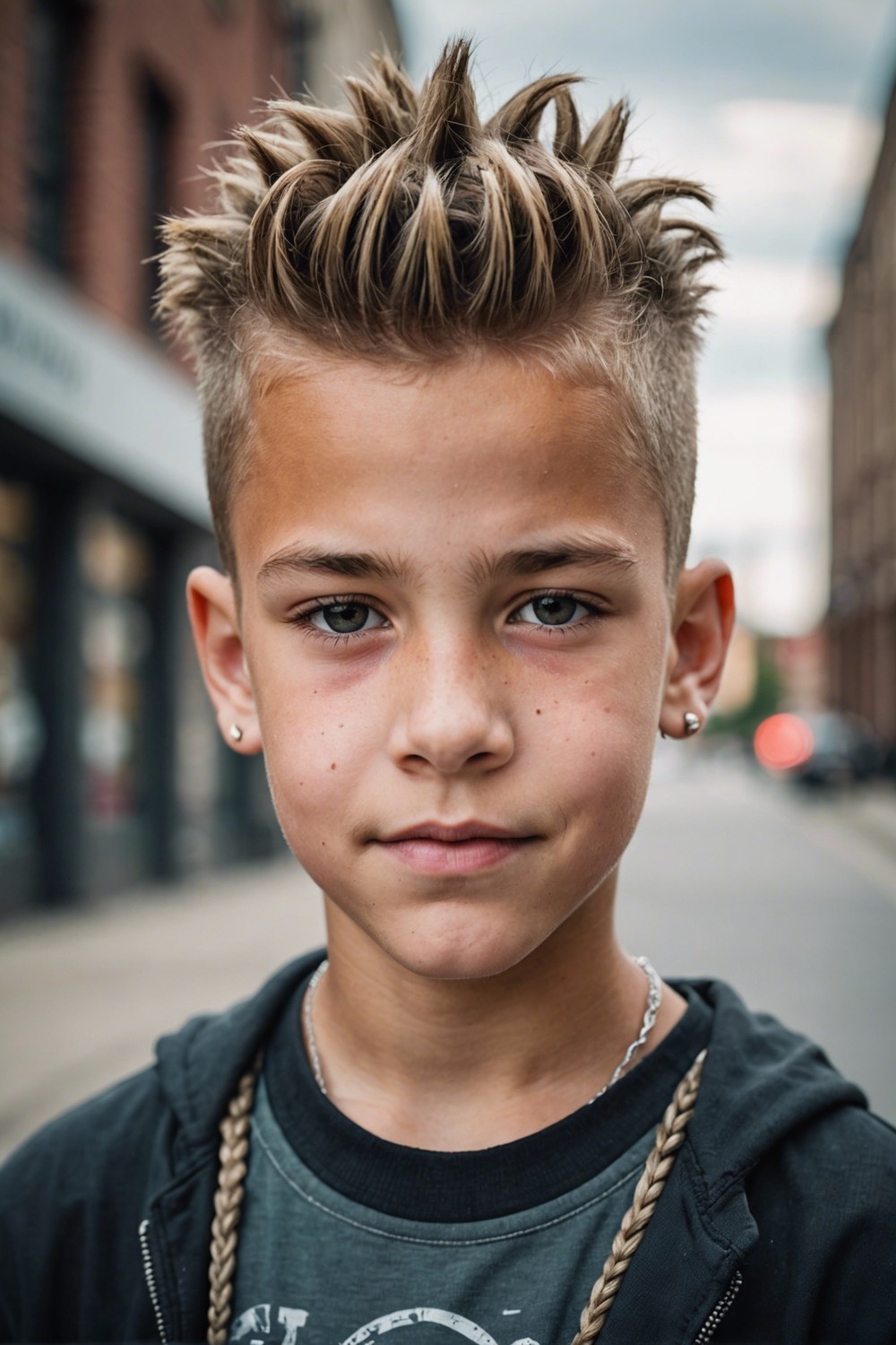 High-Top Faded Mohawk with Braids