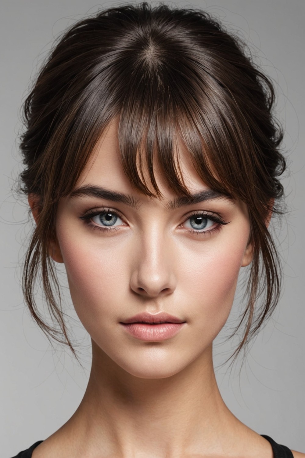 Long Wispy Bangs for Diamond Faces