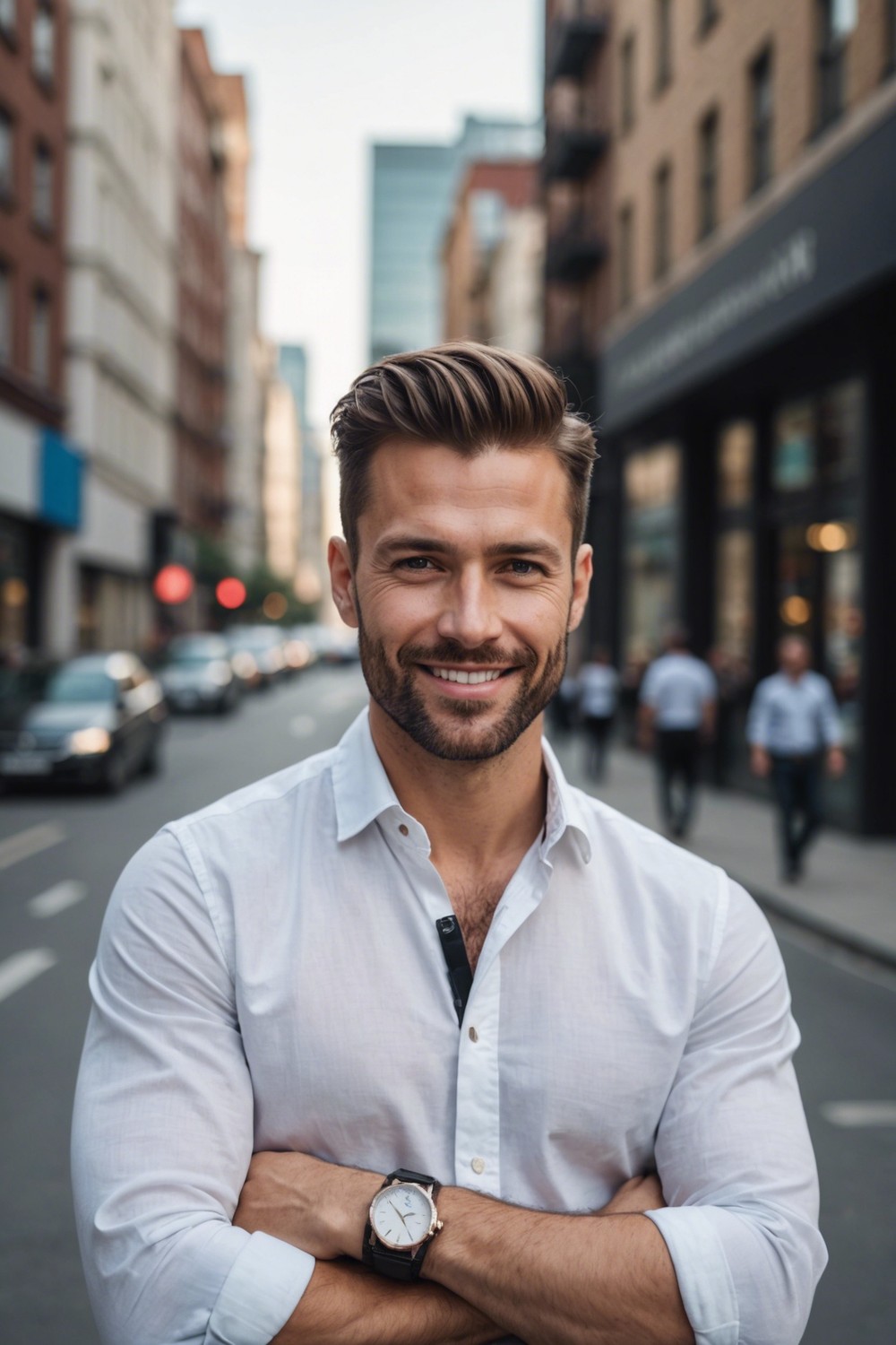 Low Fade with Comb Over