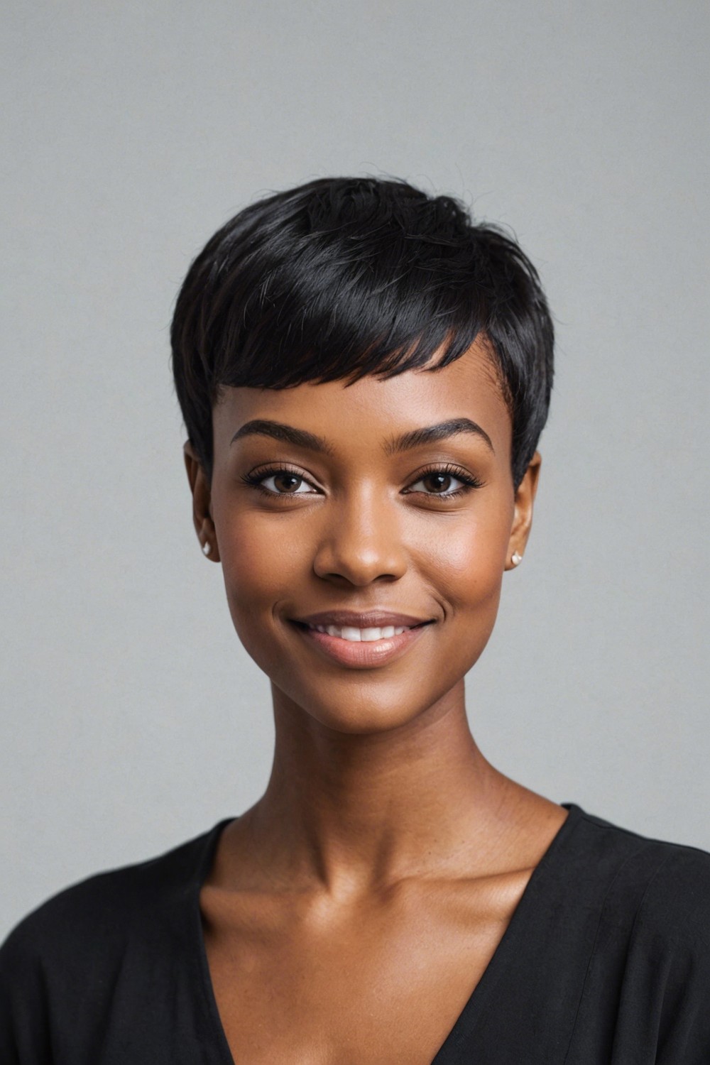 Pixie Cuts with Bangs for Black Women