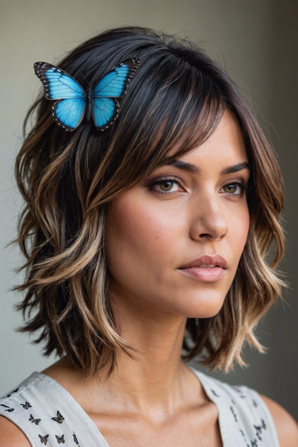 Razor-Cut Butterfly Hair