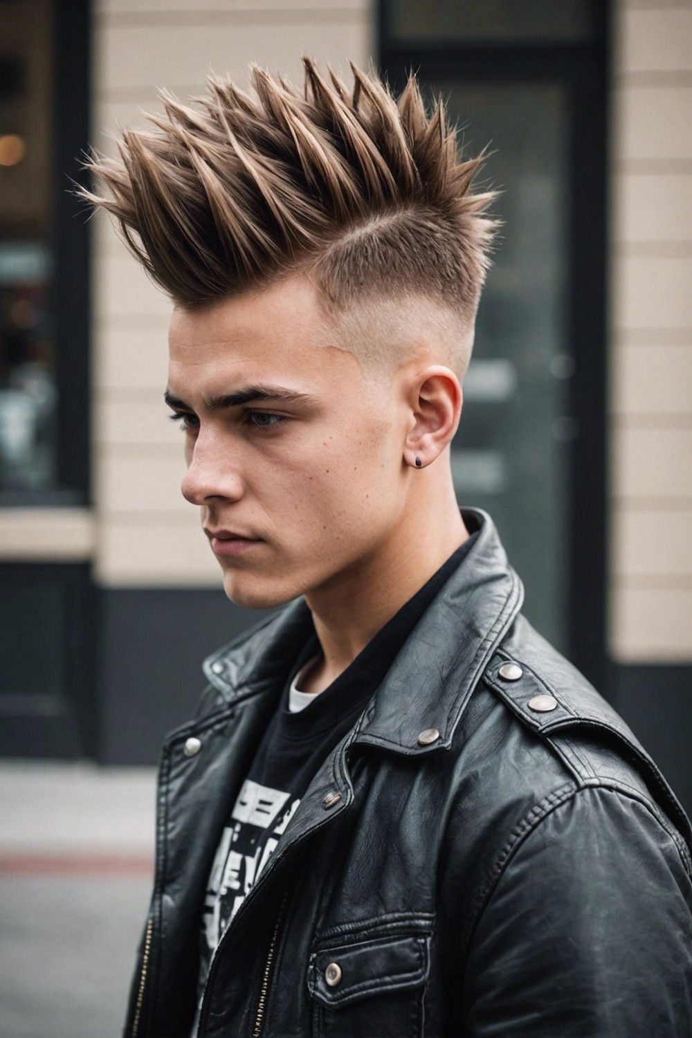 Spiky Faded Mohawk with Undercut