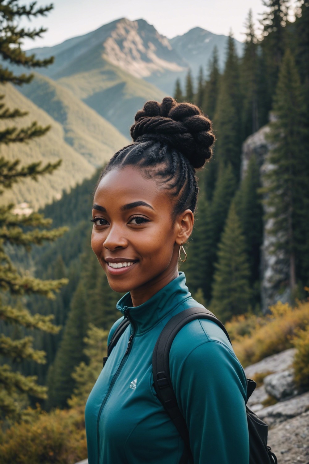 Twisted Low Buns for Outdoor Activities