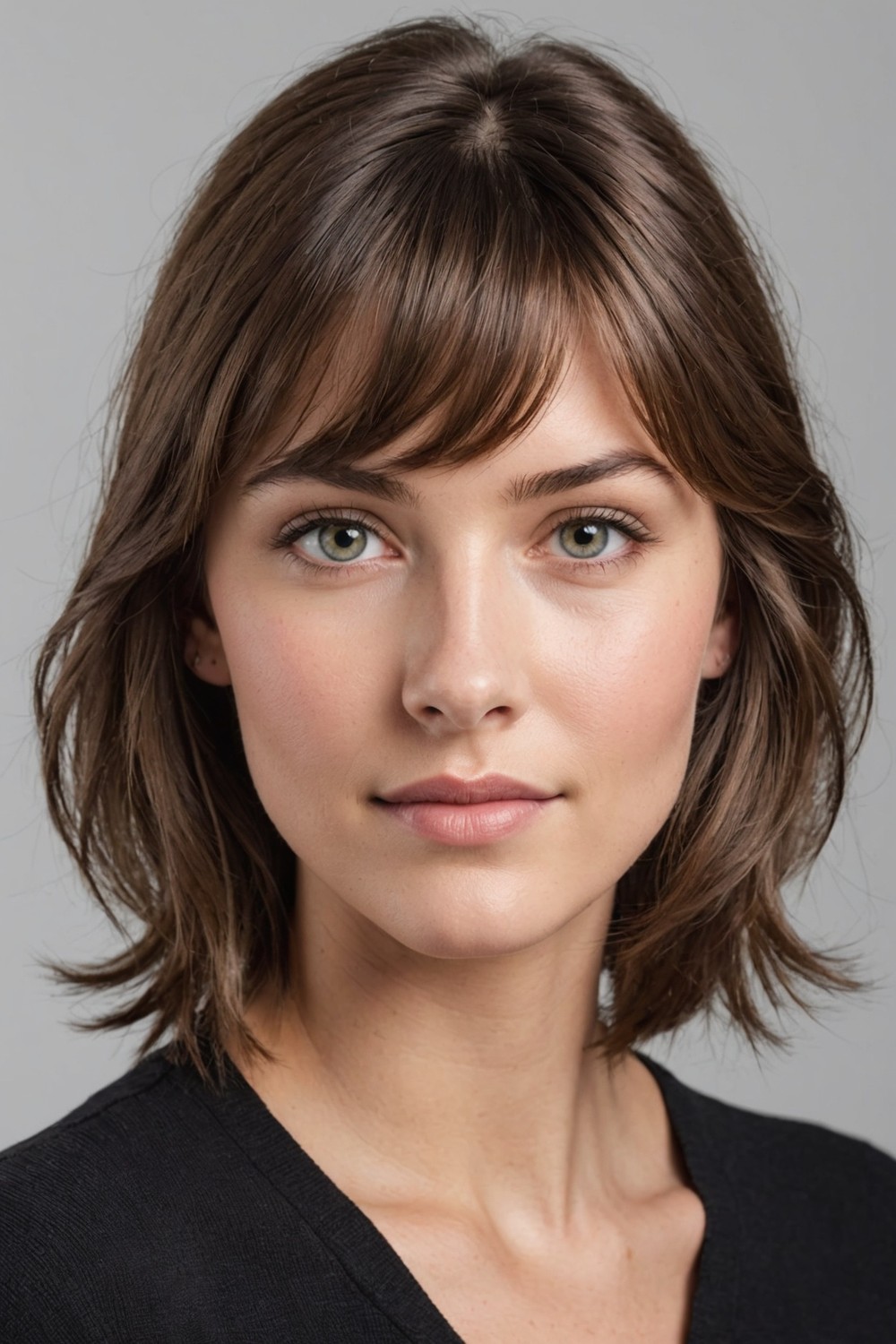 Wispy Side Bangs for Oval Faces