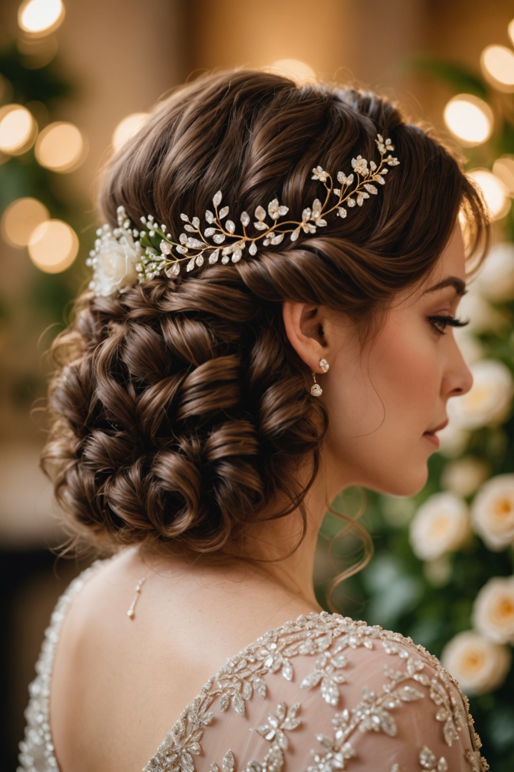 Glittering Hair Pins with Tight Curls