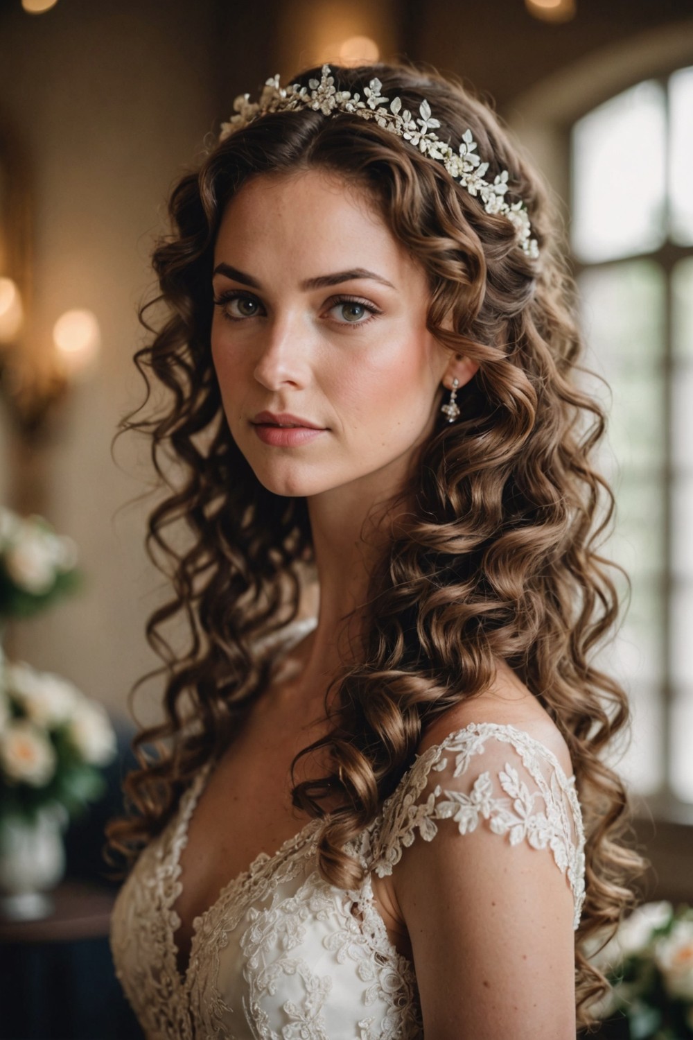 Pinned-Back Curls with a Hairpiece