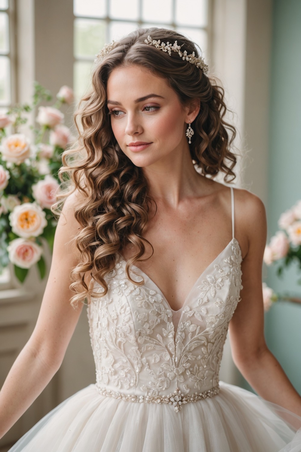 Whimsical Pinned-Back Curls