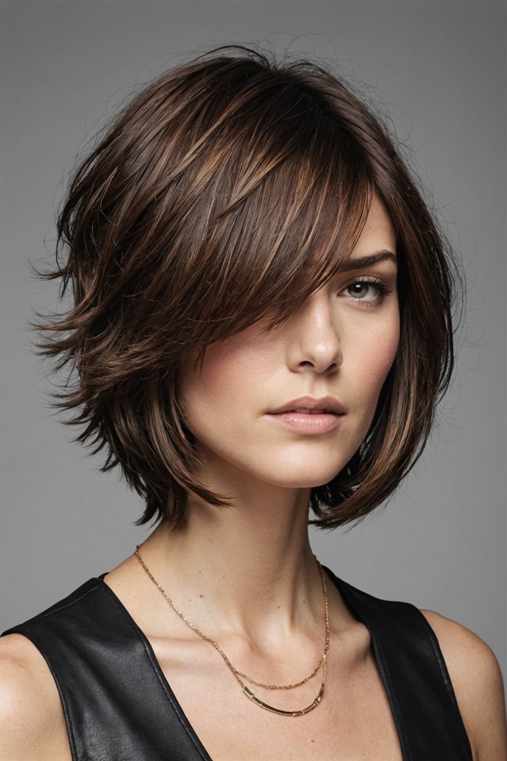 Asymmetrical Shaggy Bob