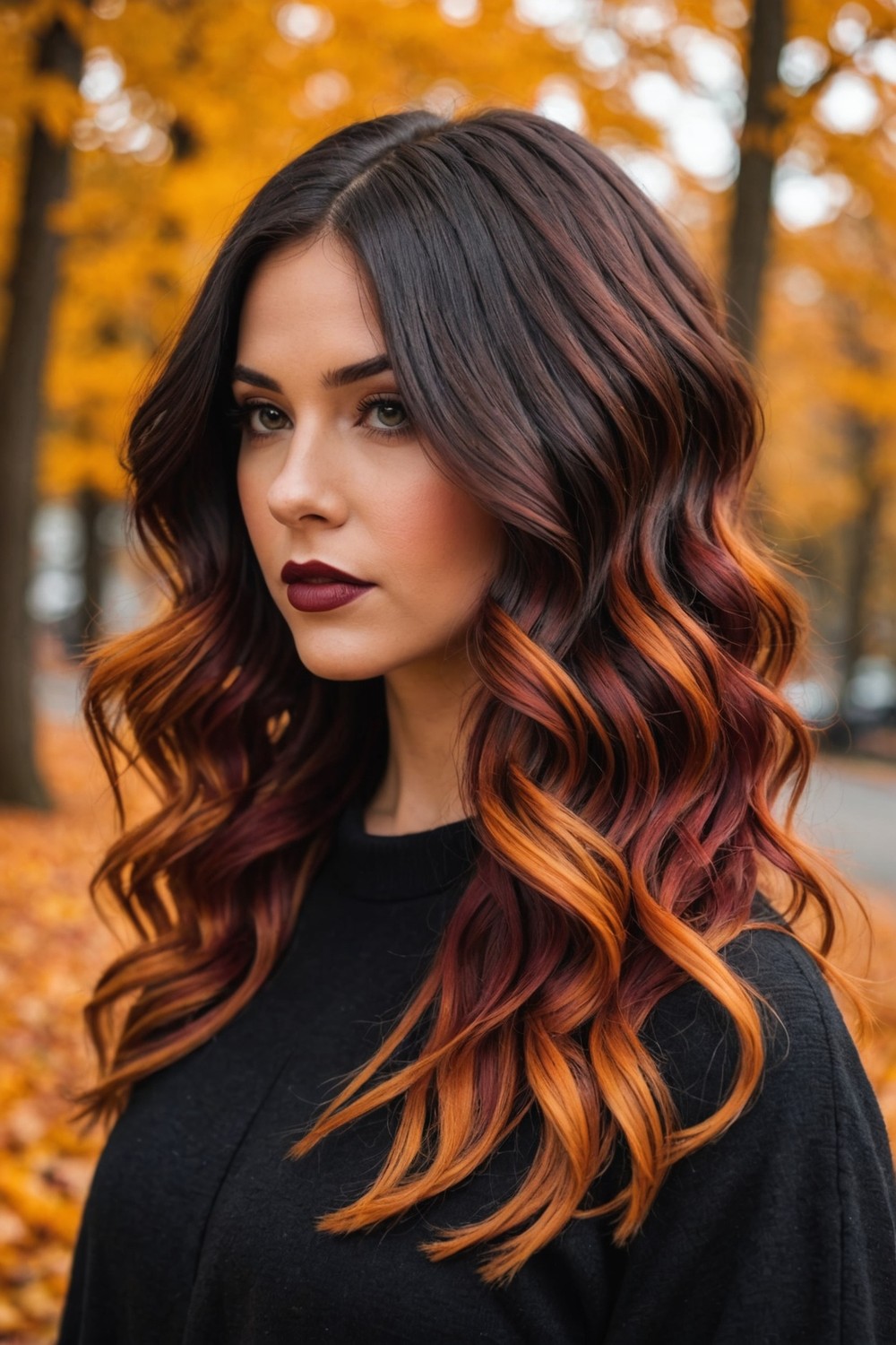 Ombre Fall Leaves