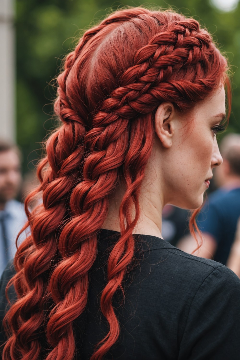 Red Braided Crown