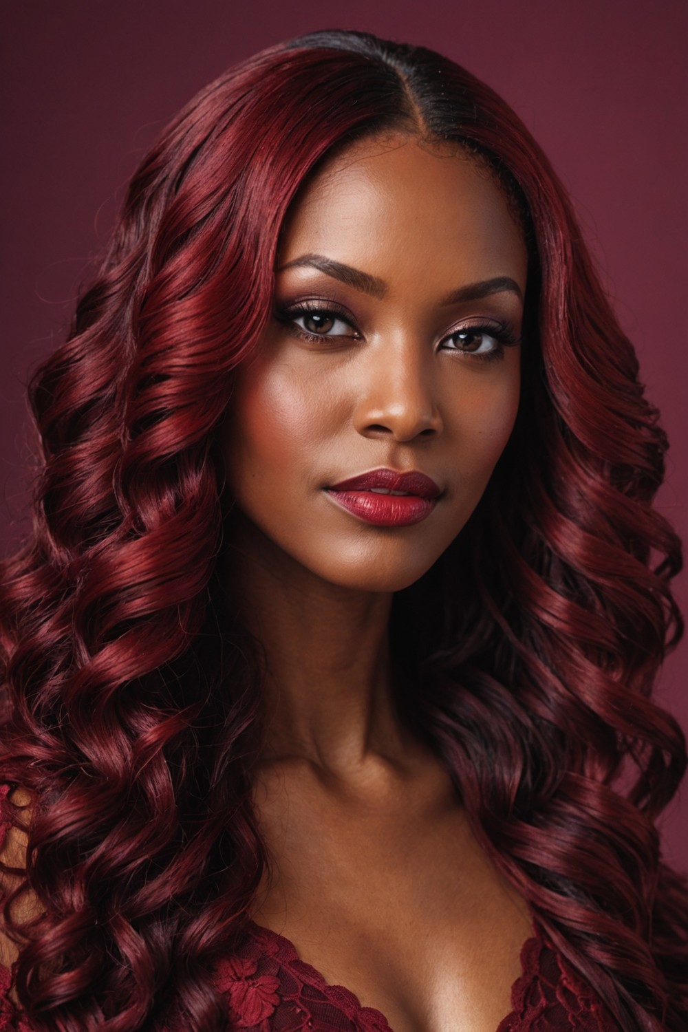 Red Lace Front Weave