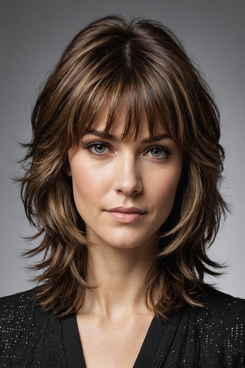 Textured Layers with Bangs