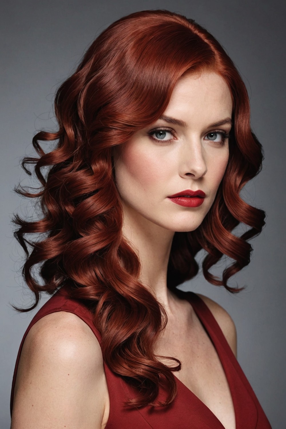 Vintage-inspired Red Waves