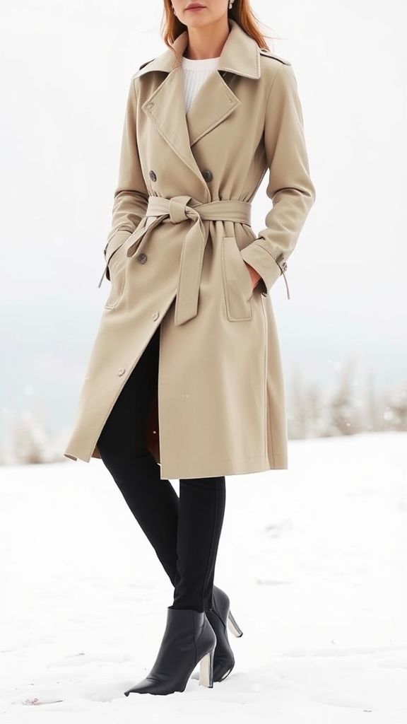 Classic Trench Coat with tailored Trousers