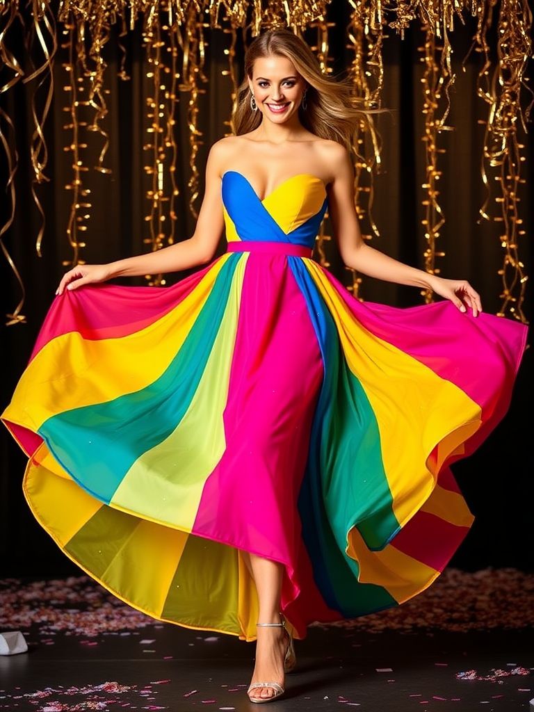 Colorful Cocktail Dress