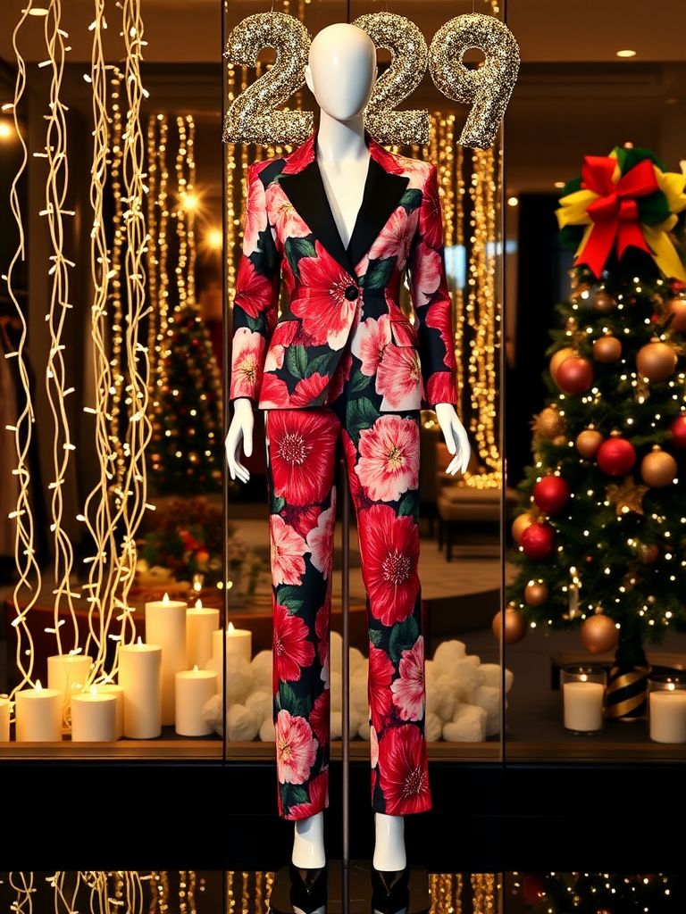 Pantsuit with Bold Print