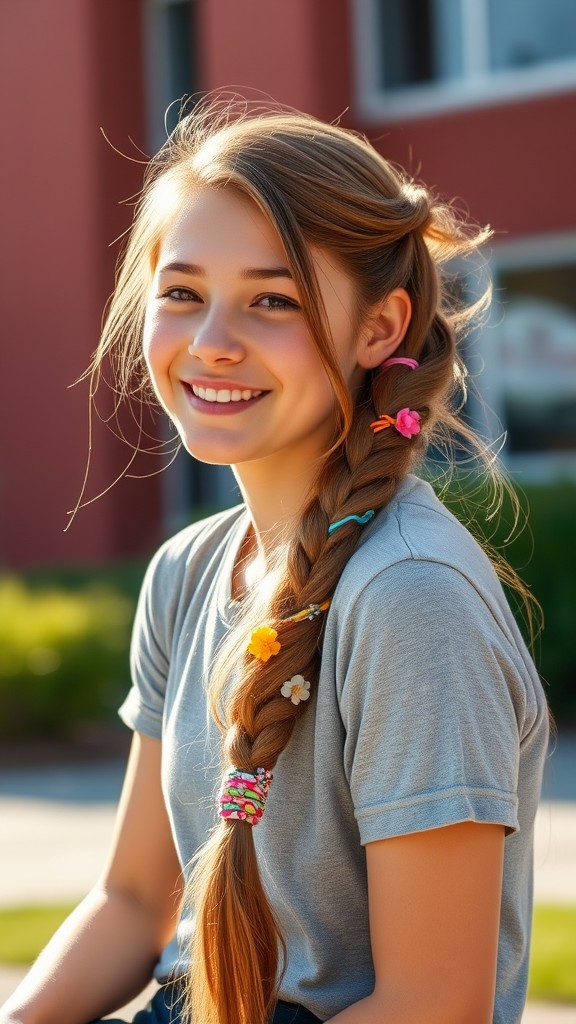 Accessorized Side Braid