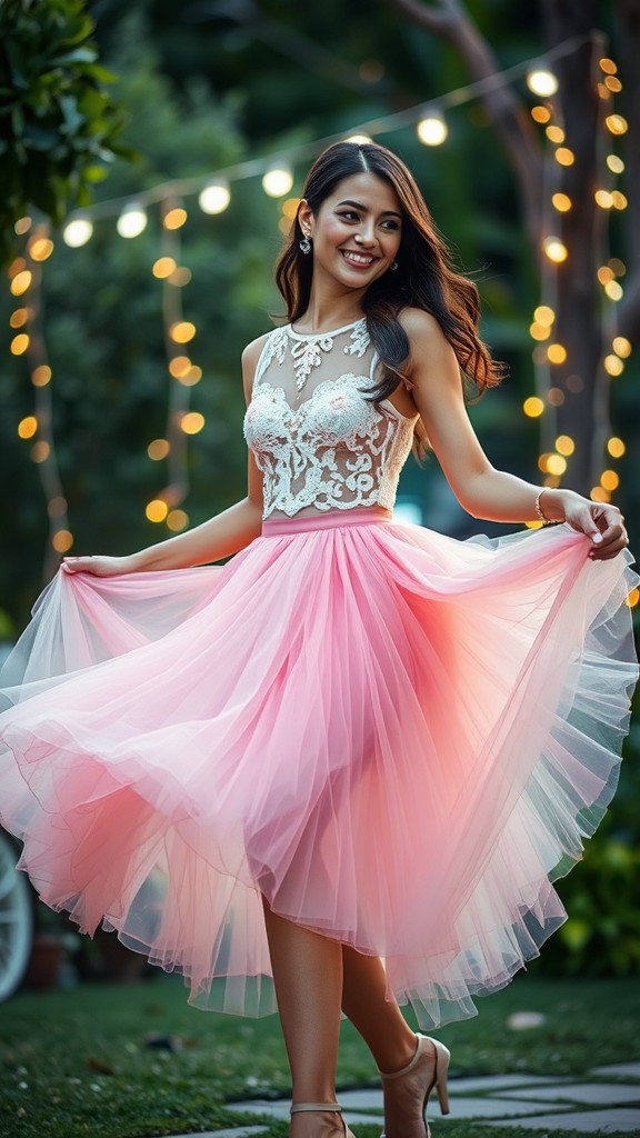 Beautiful Tulle Skirt with Top