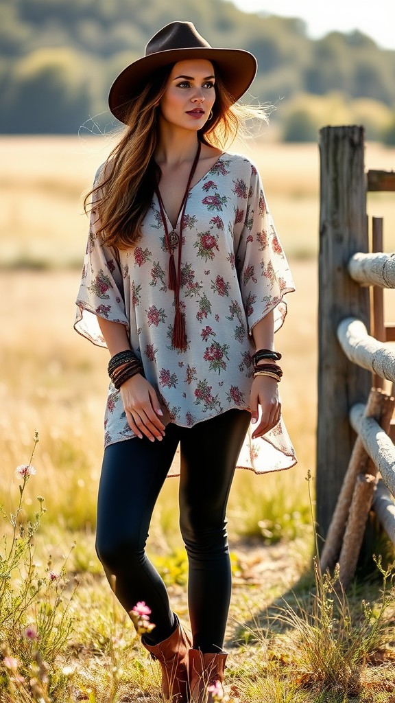 Bohemian Tunic and Leggings Combo