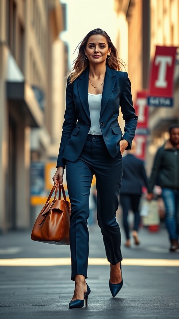 Classic Blazer with Tailored Trousers