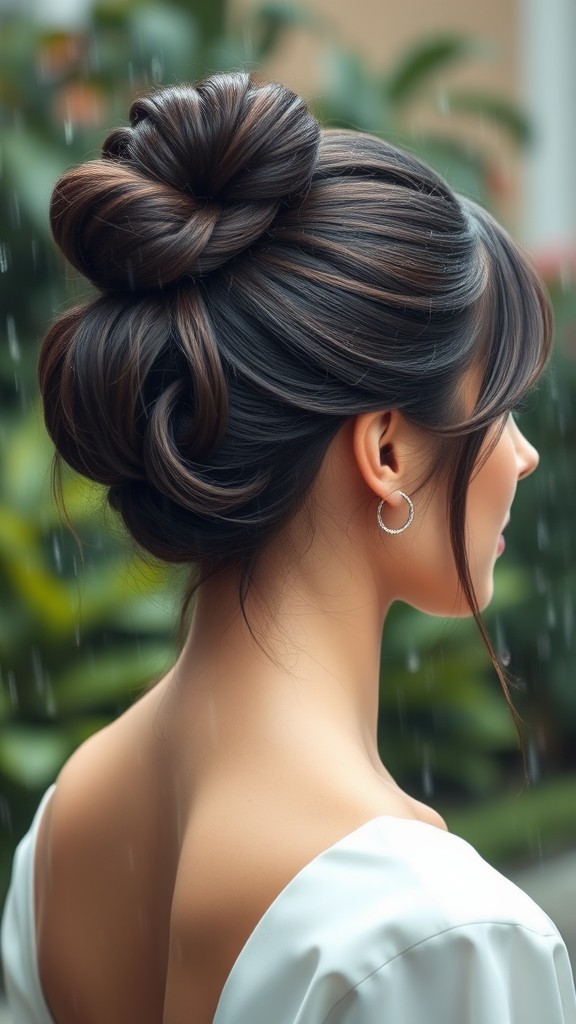 Classic Bun with Bangs