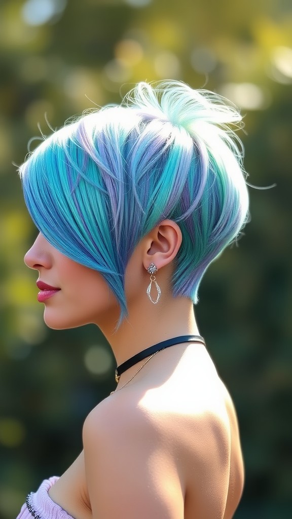 Colored Pixie Cut