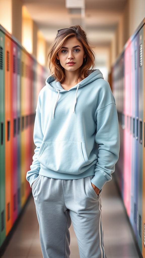 Comfy Hoodie with High-Waisted Joggers