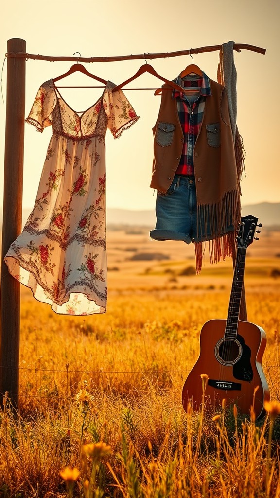 country concert outfit ideas with a rustic charm