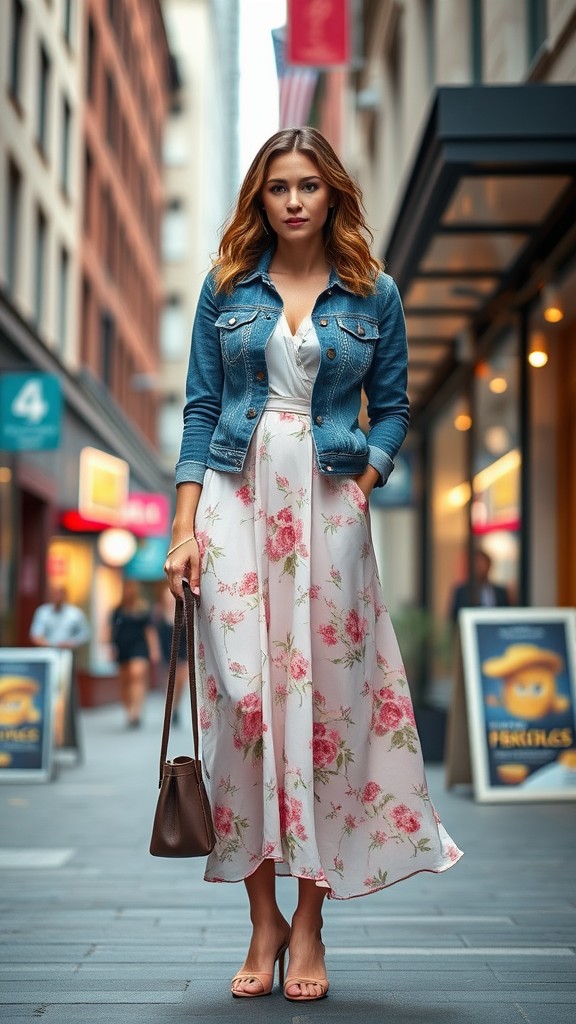 Denim Jacket with a Shift Dress