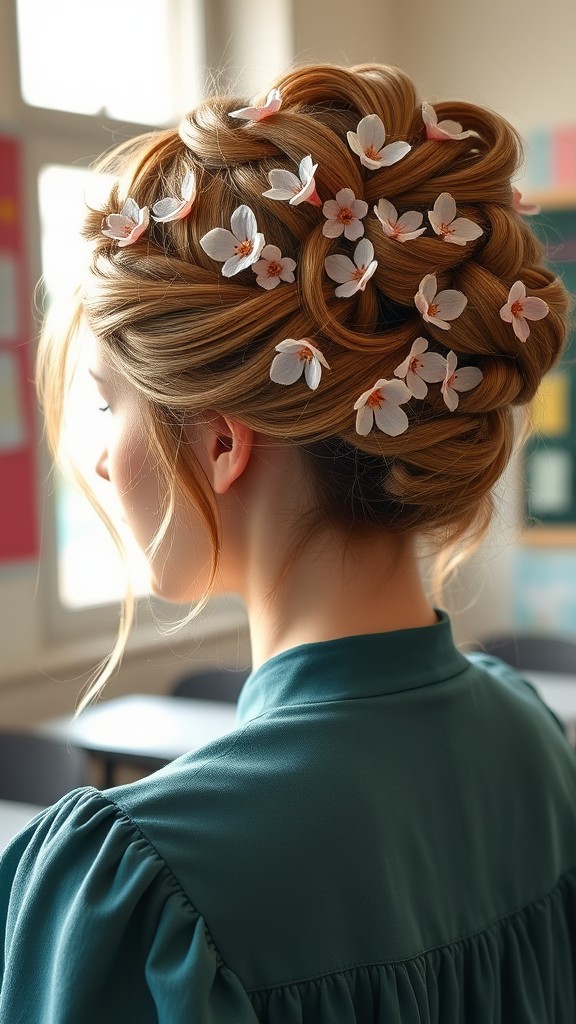 Ethereal Updo with Flowers