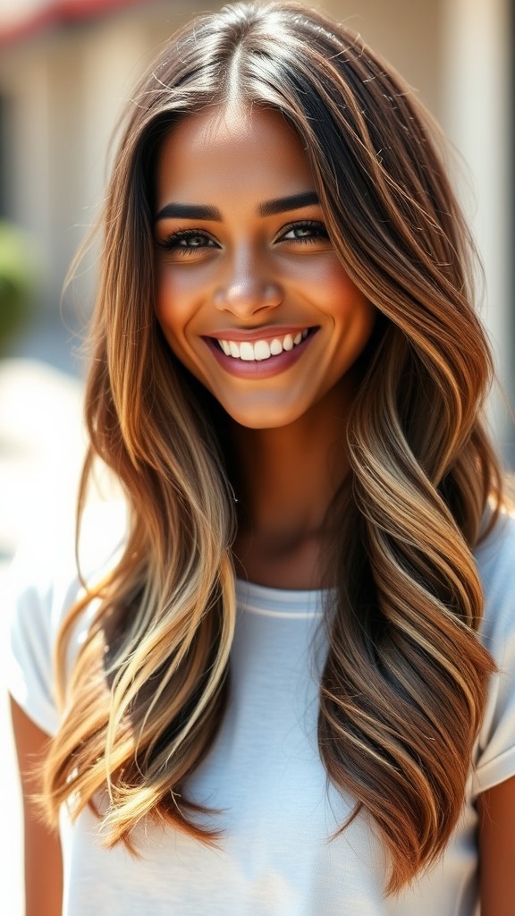 Flirty Lob with Subtle Ombre