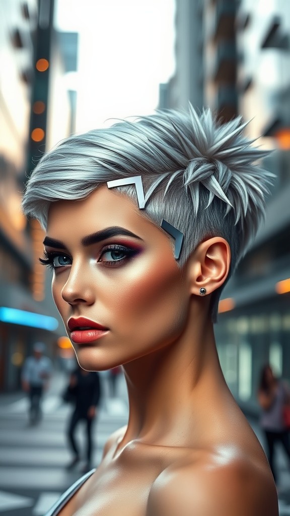 Futuristic Pixie Styling