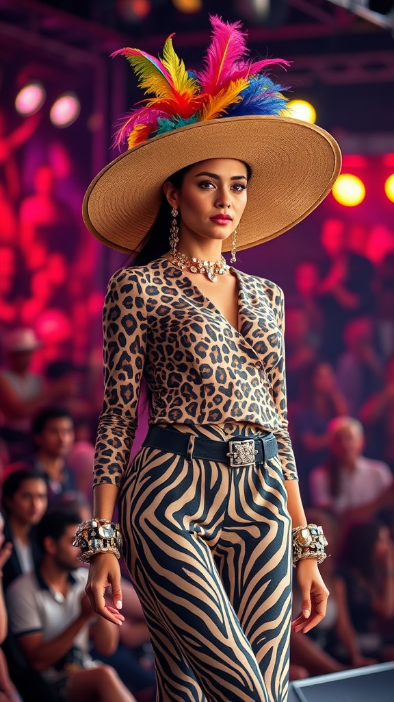 -H2 Animal Prints with Bold Hat Choices