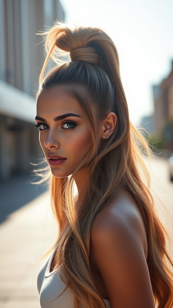 High Ponytail with Volume