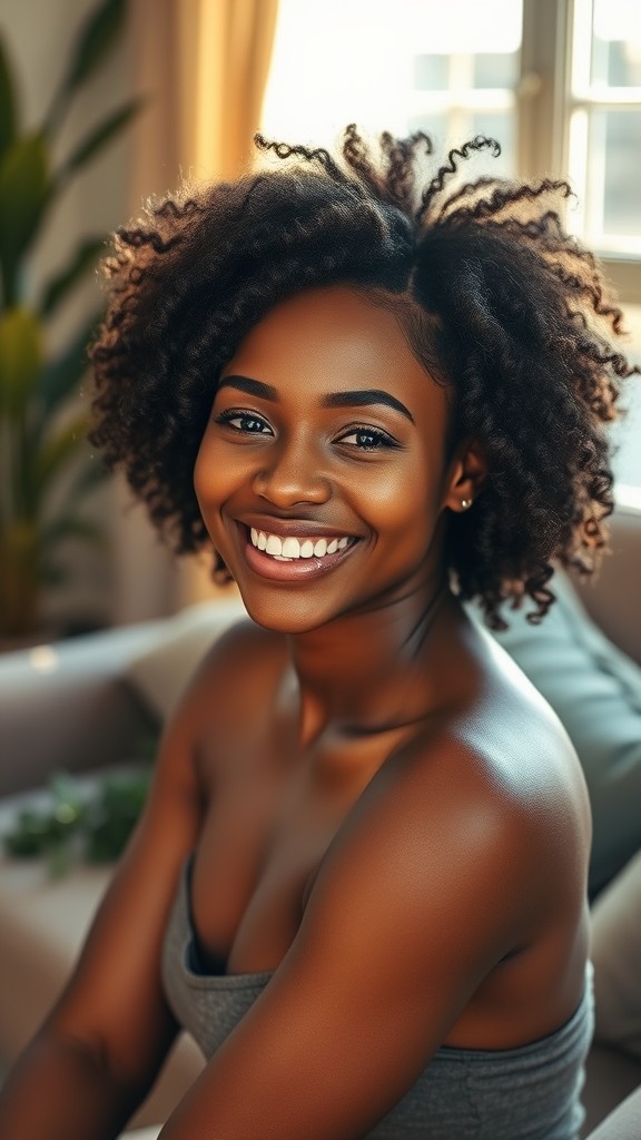 Low Fade with Natural Curls